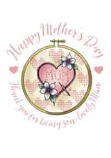 Sew Cross stich Mothers Day Card 33554 created by Peculiar Print Shop by Hannaeyetattoo 