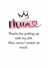 Crown mum Mothers Day Card 44125 created by Daisy Jo Design