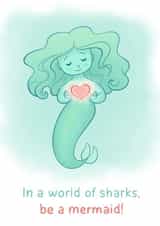 mermaid kindness Send A Smile Card 26215 created by Sarah Satrun