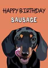 dachshund sausage Birthday Card 18846 created by Sara Fortune