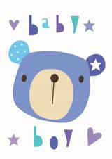 bear boy New Baby Card 17912 created by Jayne Schofield