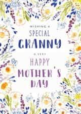 Pretty Mothers Day Card - Granny - Floral - Wishing A Special Granny A Very Happy Mother's Day created by Rebecca Prinn