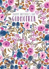 Classic Mothers Day Card - Godmother - Floral - Happy Mother's Day Godmother created by Rebecca Prinn