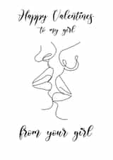 gay lesbian Valentines Day Card 17552 created by HappyHippyPrints