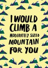 mountain climb Valentines Day Card 42255 created by Cath Tate Cards