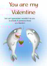 Shark Nandos Valentines Day Card 47217 created by Hot Potato Cards