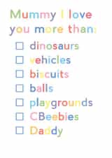 Tick the boxes to tell Mummy how much you love her! created by JosieOnTheRun