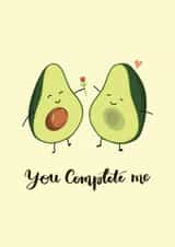 avocado Food Valentines Day Card 21521 created by my.bunny.and.bear