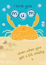 Cute Crab Card for Mum created by Jennie Moore