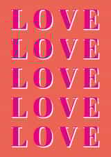 Love typography Valentines Day Card 46604 created by Studio Cohen