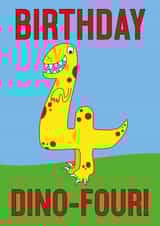 child four Birthday Card 21057 created by Rachel Hsiroc Design