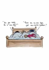 bed sleeping Mothers Day Card 43418 created by I am Spinks Art