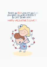 Roses are Red card, Valentines card, Love card created by CreateDesigns by Shaista Parveen