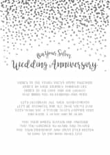 Heartfelt Typography Silver Anniversary Card - 25 Years - On Your Silver Wedding Anniversary created by Joanna Miller