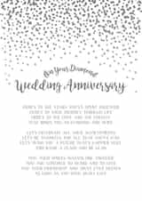 Heartfelt Typography Diamond Anniversary Card - 60 Years - Here's To The Years You've Spent Together created by Joanna Miller