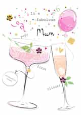 Fabulous Mum Prosecco Gin & Tonic with Balloon Card created by SABIVO Design by Sabina