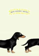 Sausage Dog Birthday Card created by Kate Daniels Design