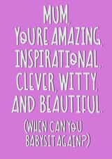 compliments funny Mothers Day Card 13633 created by Laura Did That