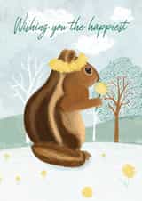 chipmunk animal Birthday Card 46230 created by raven erebus