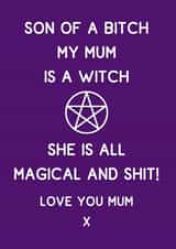 witch witchcraft Mothers Day Card 45140 created by Cheeky Witch®