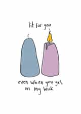 lit wick Valentines Day Card 43782 created by Mena B