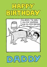 daddy dad Birthday Card 1984 created by Off The Leash Cartoons by Rupert Fawcett