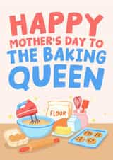 Happy Mother's Day To The Baking Queen - Baker Mum created by Studio Doodles