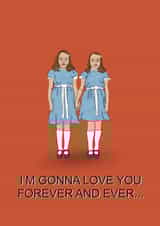 The Shining Twins Anniversary Valentines Card created by Saluki Studio