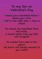 son heartbeat Valentines Day Card 45588 created by Dear Evelyn