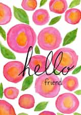 flowers watercolour Love & Friendship Card 20496 created by Sophie Hutchinson