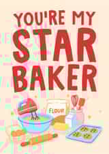 You're My Star Baker - Cute Card for Baking Queen - Love And Friendship created by Studio Doodles