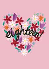 eighteen 18 Birthday Card 17409 created by @AimeeStevens.Design