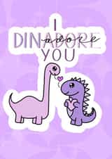 Dinosaur Pun Valentines Day Card 47422 created by Made With Magic Prints