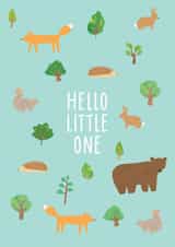 Hello little New Baby Card 19279 created by Eleanor Beetle