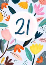 floral flower Birthday Card 4321 created by Claire Lefevre