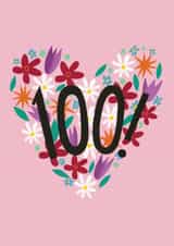 100 century Birthday Card 17413 created by @AimeeStevens.Design