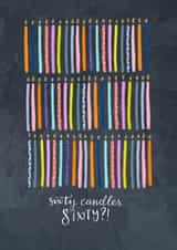 sixty sixtieth Birthday Card 4336 created by Claire Lefevre