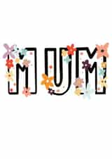 Mum Flowers Mothers Day Card 21292 created by REFcreative