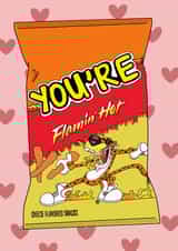 heart flamin hot Valentines Day Card 13347 created by Maisie-Jane Andrews