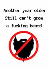 beard trendy Birthday Card 46544 created by Deck of cards