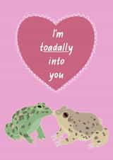 toads reptiles Valentines Day Card 13184 created by drawnonna