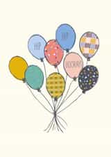 Hip hip hoorah balloons card created by Sazerelli Designs
