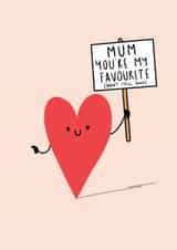 you're my favourite heart Mothers Day Card 20533 created by NICHOLA COWDERY ILLUSTRATIONS 