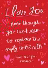 love toilet roll Valentines Day Card 44663 created by Sam Wilson