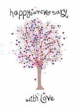 love tree hearts Anniversary Card 21548 created by Lush Stuff