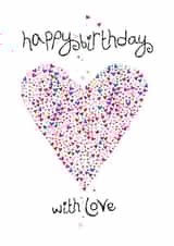 hearts with love Birthday Card 21549 created by Lush Stuff