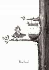 Cute Treehouse New Home Card - Bird Nest - New Home! created by Catherine Flynn