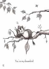 branch bird Thinking of you Card 1283 created by Catherine Flynn