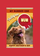 Personalised Mothers Day Photo Card created by The Typecast Gallery - Cute Pedigree Personalised Mother's Day Card / Photo Card - From The Dog - My Number One Pedigree Mum