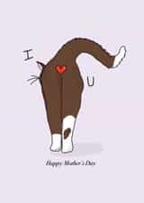 Funny Mothers Day Card - From The Cat - I Love You created by Eat the Moon